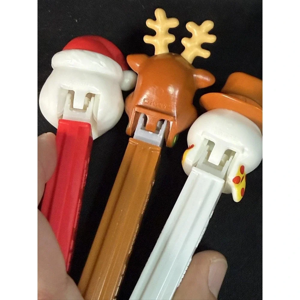 3 Christmas PEZ Dispensers: Santa, Reindeer, Snowman